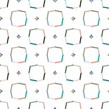 Geometrik şekilli kusursuz desen vektör çizimi