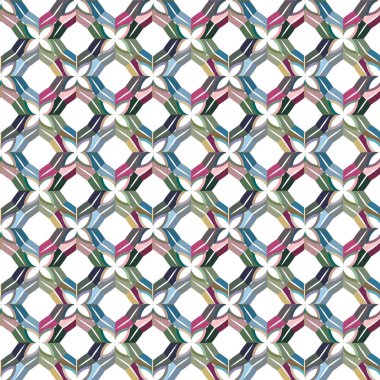 Geometrik şekilli kusursuz desen vektör çizimi