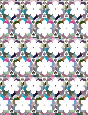 Geometrik şekilli kusursuz desen vektör çizimi