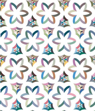 Geometrik şekilli kusursuz desen vektör çizimi