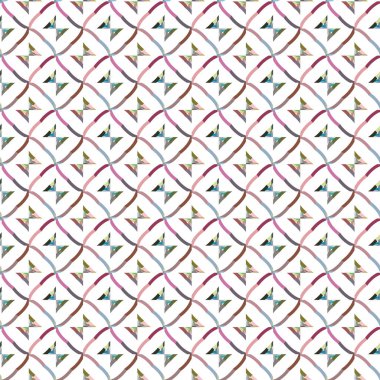 Geometrik şekilli kusursuz desen vektör çizimi