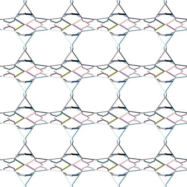 Sömlöst Geometriskt Prydnadsmönster Abstrakt Bakgrund — Stock vektor