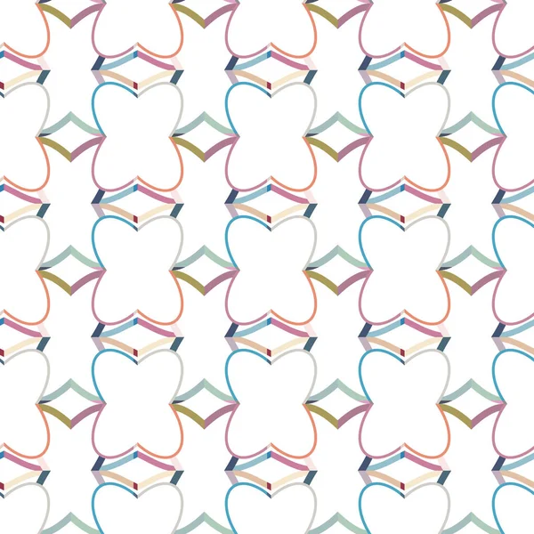 Padrão Sem Costura Com Formas Geométricas Ilustração Vetorial — Vetor de Stock