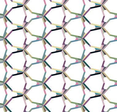 Geometrik şekilli kusursuz desen vektör çizimi