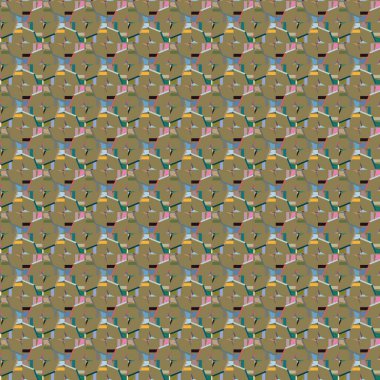 Geometrik şekilli kusursuz desen vektör çizimi