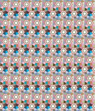 Geometrik şekilli kusursuz desen vektör çizimi