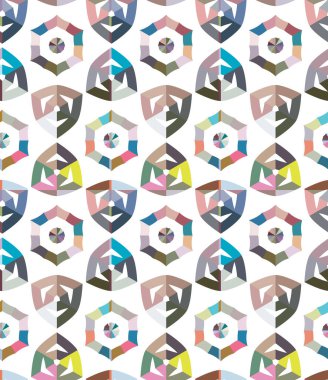 Geometrik şekilli kusursuz desen vektör çizimi