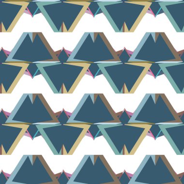 Geometrik şekilli kusursuz desen vektör çizimi