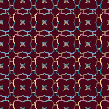 Geometrik şekilli kusursuz desen vektör çizimi