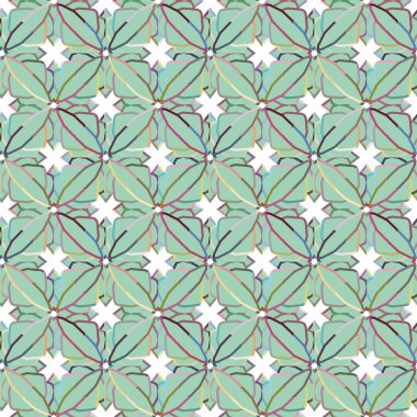 Geometrik şekilli kusursuz desen vektör çizimi