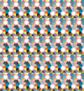 Geometrik şekilli kusursuz desen vektör çizimi