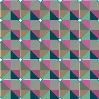 Geometrik şekilli kusursuz desen vektör çizimi