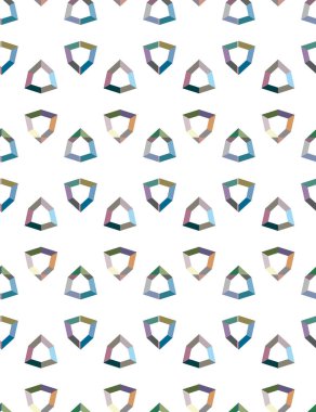 Geometrik şekilli kusursuz desen vektör çizimi