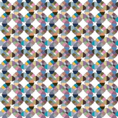 Geometrik şekilli kusursuz desen vektör çizimi