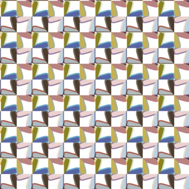 Geometrik şekilli kusursuz desen vektör çizimi