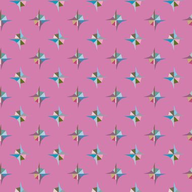 Geometrik şekilli kusursuz desen vektör çizimi