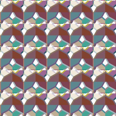 Geometrik şekilli kusursuz desen vektör çizimi