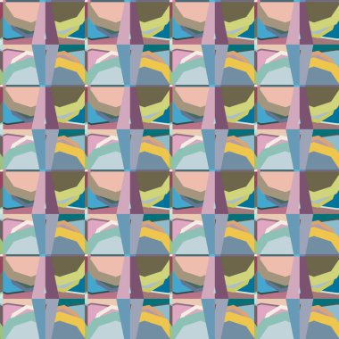 Geometrik şekilli kusursuz desen vektör çizimi