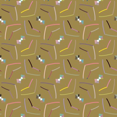 Geometrik şekilli kusursuz desen vektör çizimi