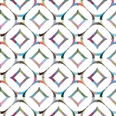Geometrik şekilli kusursuz desen vektör çizimi
