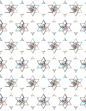 Geometrik şekilli kusursuz desen vektör çizimi