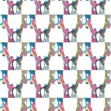 Geometrik şekilli kusursuz desen vektör çizimi