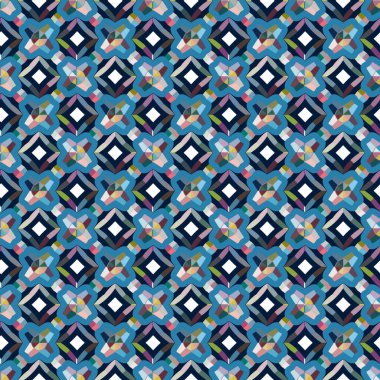 Geometrik şekilli kusursuz desen vektör çizimi