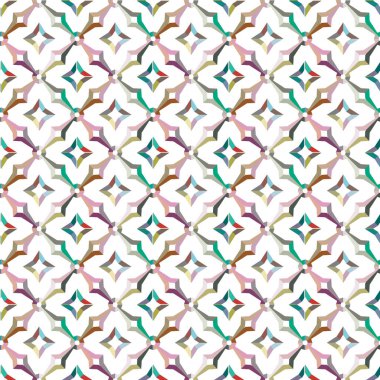 Geometrik şekilli kusursuz desen vektör çizimi