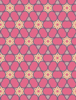 Geometrik şekilli kusursuz desen vektör çizimi