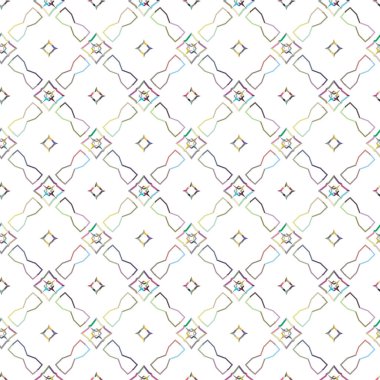 Geometrik şekilli kusursuz desen vektör çizimi