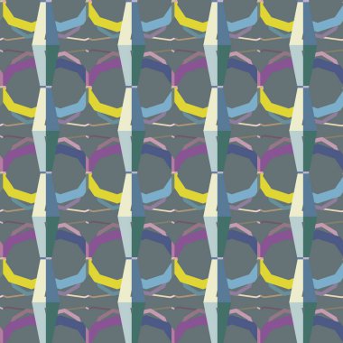 Geometrik şekilli kusursuz desen vektör çizimi