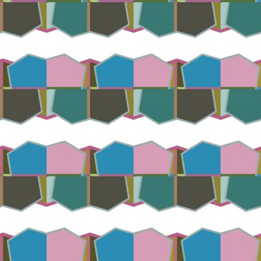 Geometrik şekilli kusursuz desen vektör çizimi