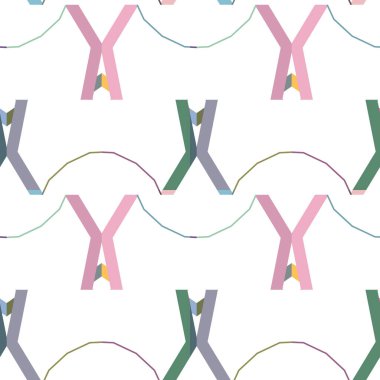 Geometrik şekilli kusursuz desen vektör çizimi