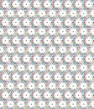 Geometrik şekilli kusursuz desen vektör çizimi