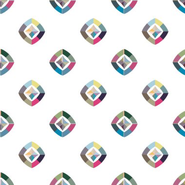 Geometrik şekilli kusursuz desen vektör çizimi