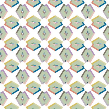 Geometrik şekilli kusursuz desen vektör çizimi