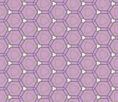 Geometrik şekilli kusursuz desen vektör çizimi
