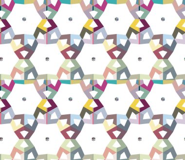 Geometrik şekilli kusursuz desen vektör çizimi