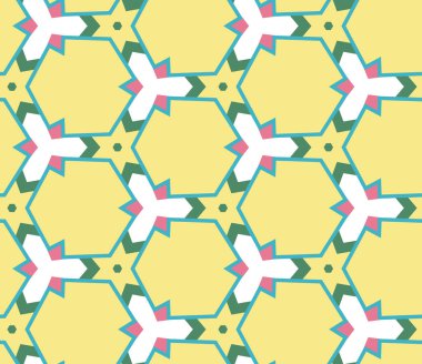 Geometrik şekilli kusursuz desen vektör çizimi