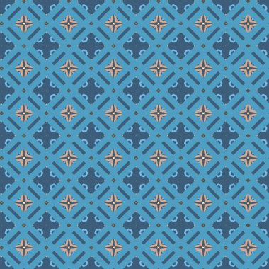 Geometrik şekilli kusursuz desen vektör çizimi