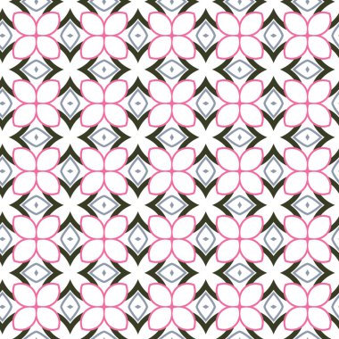 Geometrik şekilli kusursuz desen vektör çizimi
