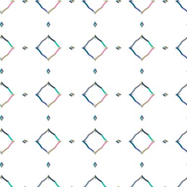 Geometrik şekilli kusursuz desen vektör çizimi