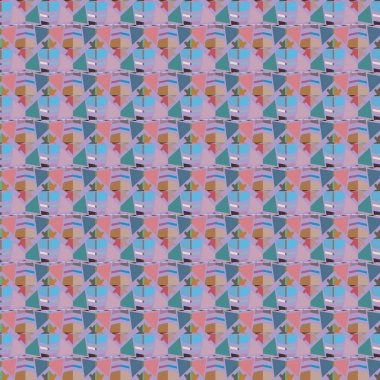 Geometrik şekilli kusursuz desen vektör çizimi