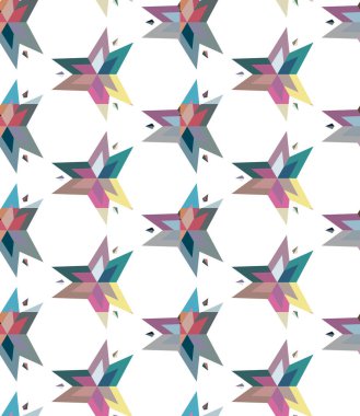 Geometrik şekilli kusursuz desen vektör çizimi