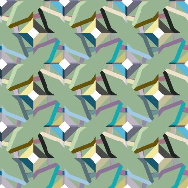 Geometrik şekilli kusursuz desen vektör çizimi
