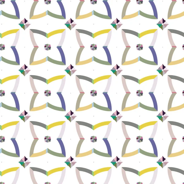 Modello Senza Soluzione Continuità Con Forme Geometriche Illustrazione Vettoriale — Vettoriale Stock