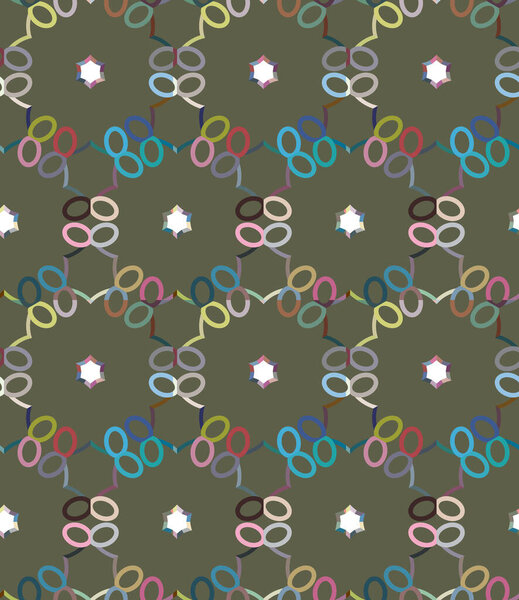 бесшовный рисунок с векторной иллюстрацией геометрических фигур