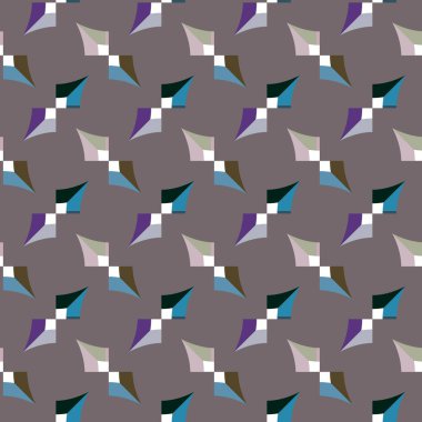 Geometrik şekilli kusursuz desen vektör çizimi