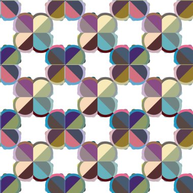 Geometrik şekilli kusursuz desen vektör çizimi