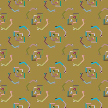 Geometrik şekilli kusursuz desen vektör çizimi